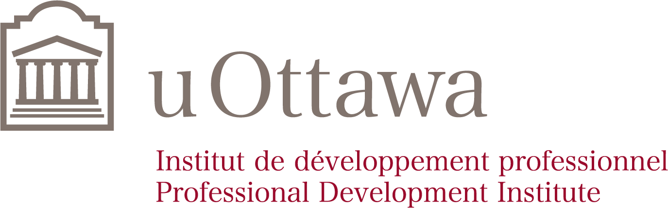 Logo de l'université d'Ottawa et l'institut de développement professionnel